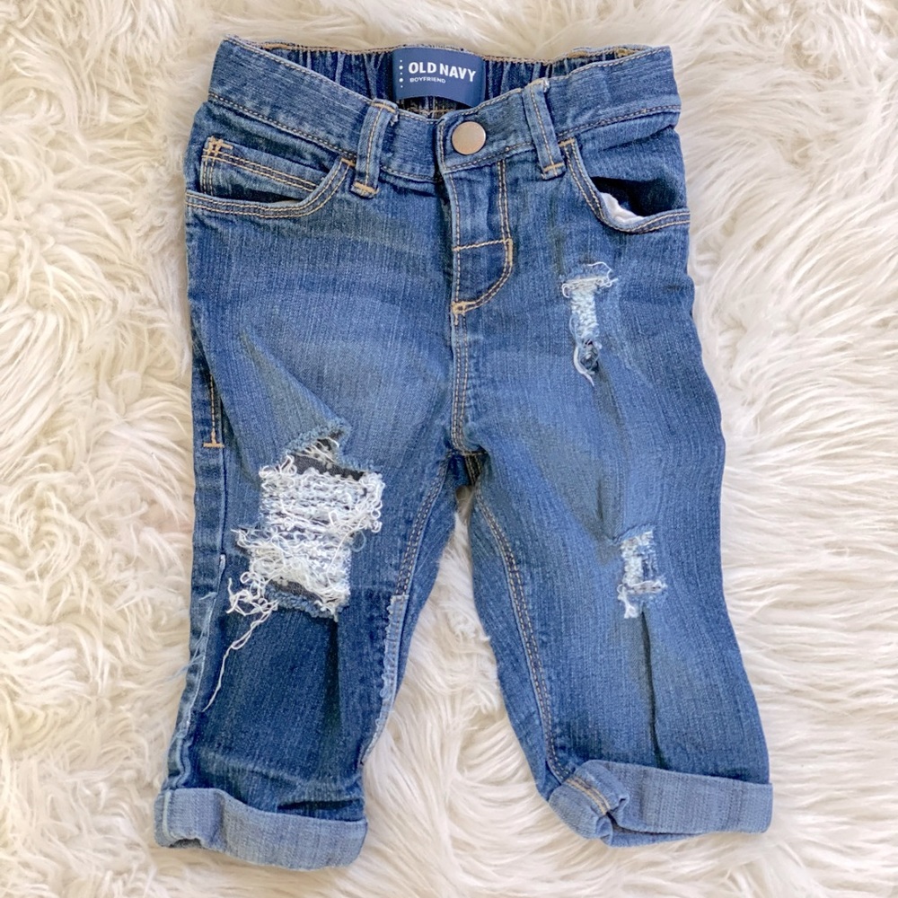 Toddler Custom Distressed Ripped Boyfriend Jeans